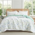 thumbnail image 2 of Exclusivo Mezcla Floral Quilts Queen Size, White Queen Quilt Bedding Set with Cottagecore Garden Pattern, Reversible Lightweight Bedspreads Coverlets (92"x96"), 2 of 6