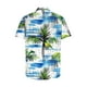 thumbnail image 5 of Blusa y camisa de manga corta con cuello vuelto para hombre, blusa informal con botones y estampado hawaiano, blusa de manga corta con cuello vuelto para hombre, 5 of 7