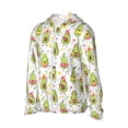 thumbnail image 3 of Goofa Avocado Playing Music Printed Women's UPF 50+ Sun Protection Hoodie Jacket Lightweight Long Sleeve Sun Shirt for Women with Pocket Hiking Outdoor-3X-Large, 3 of 9
