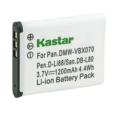 Kastar 1-Pack Battery VW-VBX070 Replacement for Panasonic HM-TA2  HM-TA20  HX-DC1  HX-DC1EB-H  HX-DC1EB-K  HX-DC1EB-R  HX-DC1EB-W  HX-DC1EF-H  HX-DC1EG-H  HX-DC1EG-P  HX-DC1GK  HX-DC2 Camera