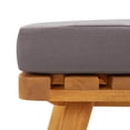 thumbnail image 5 of vidaXL Patio Footstool with Cushion 23.6"x23.6"x11.4" Solid Acacia Wood, 5 of 7