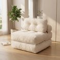 thumbnail image 3 of Convertible Folding Sofa Bed with Back Support, Portable Chair for Living Room Bedroom, Beige, 3 of 9