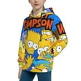 thumbnail image 4 of Youth Hoodies The Simpsons Kids' Hoodie 3d Print Sweatshirt Soft Pullover Hooded With Big Pockets For Boys Or Girls Medium, 4 of 8