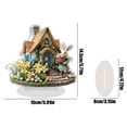 thumbnail image 2 of Spring Table DecorationsforHome, Easter Bunny, 2D Acrylic, 3*3.5in, Easter Egg Decorations, Cottage Design, Yellow Floral, Seasonal Home Decor, Tabletop Display, 1 Pc, 2 of 3