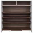 thumbnail image 2 of Furniture of America Soren Modern Wood 5-Tier Shoe Rack in White and Brown, 2 of 6