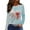 Light Blue&03B1217, variant on Garbnen Valentines Day Tops for Women Heart Graphic Crew Neck Women's Long Sleeve Shirt Fashion Spring Summer Women's Tunic Tops