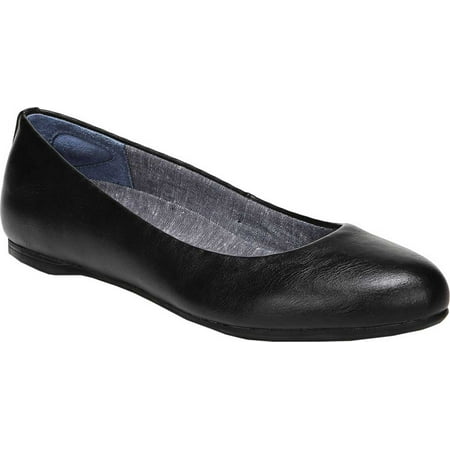 Dr. Scholl's Shoes womens Giorgie Ballet Flat, Black Smooth, 9.5 US ...