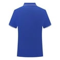 thumbnail image 4 of ZCFZJW Mens Casual Polo Shirts Lightweight Trendy Summer Short Sleeve Solid Color Basic Sport Fitness T-Shirts Lapel Collar Button Henley Tops Blue M, 4 of 4