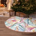 thumbnail image 5 of Sikiie Abstract Marble Texture Nativity Christmas Tree Skirt, Jesus Christian Winter Holiday Tree Mat Decoration(30-48IN)48", 5 of 6