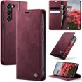 thumbnail image 1 of Funda tipo cartera para Samsung Galaxy S23 Plus, de piel, con tarjetero, soporte, cierre magnético y protección RFID de TPU a prueba de golpes, compatible con el S23 Plus, 1 of 8