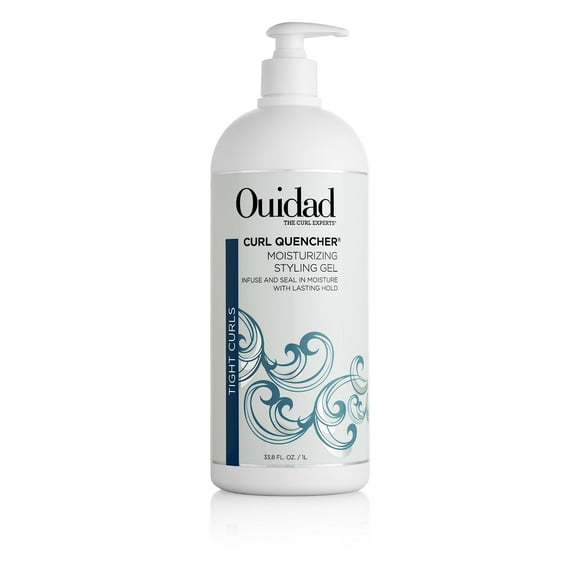 Ouidad Curl Quencher Moisturizing Styling Gel - 33.8 fl oz, Bouncy, Soft & Defined Curls, On-The-Go Style Refresher, Frizz Control, Curl Defining Gel