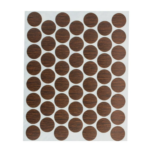 Fastcap 9/16" Self Adhesive Screw PVC Cap Covers, Medium Oak, 53 Pack