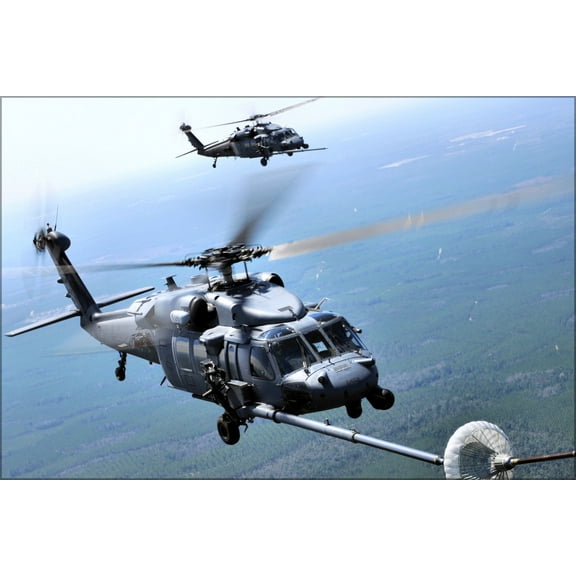 24"x36" Gallery Poster, HH-60G Pave Hawk, 41st Rescue, Moody Air Force Base refuels
