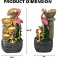 thumbnail image 3 of Magic Union 25" Tall Outdoor Water Fountain, 5 Tier Garden Waterfalls Fountain with 5 LED Lights, Modern Indoor/Outdoor Floor Standing Water Fountain with Pump for Garden, Patio, House Decor, 3 of 8