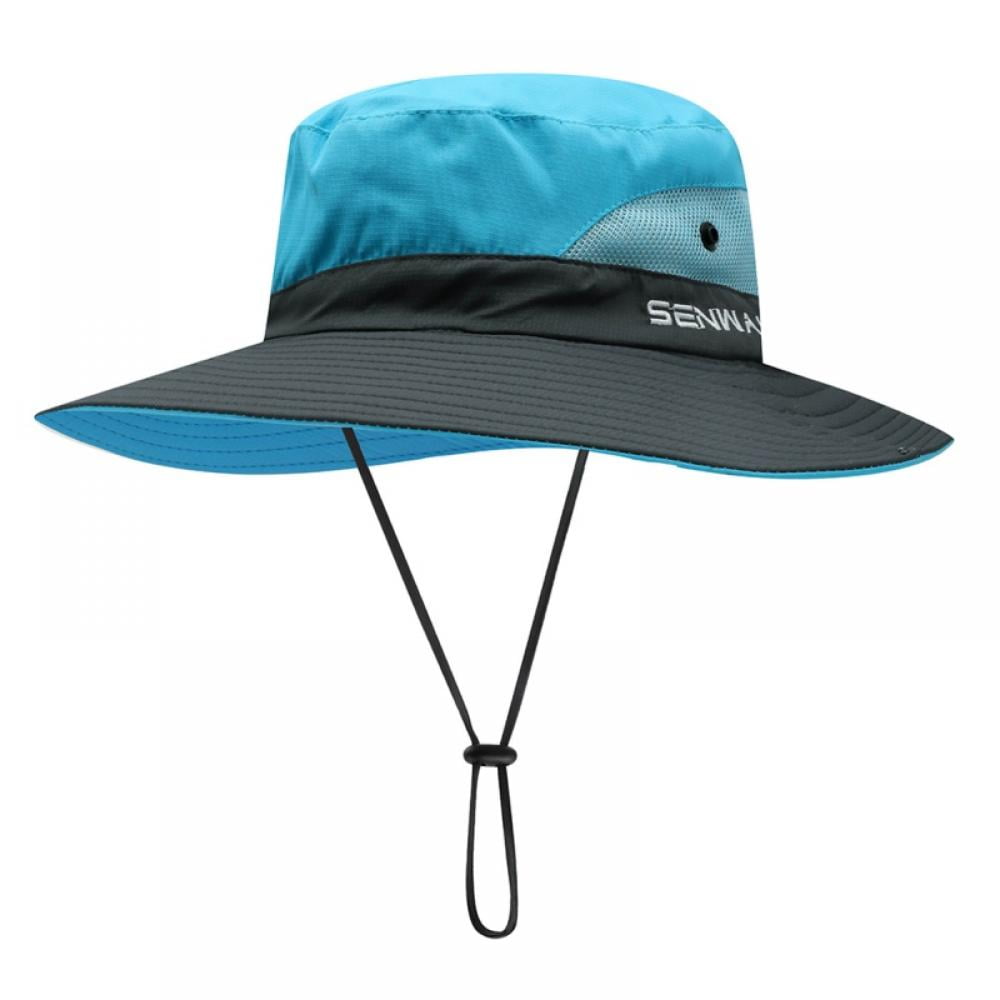 Women's Ponytail Sun Hat UV Protection Foldable Mesh Wide Brim Beach  Fishing Hat Cooling Mesh Ponytail Hole Caps 
