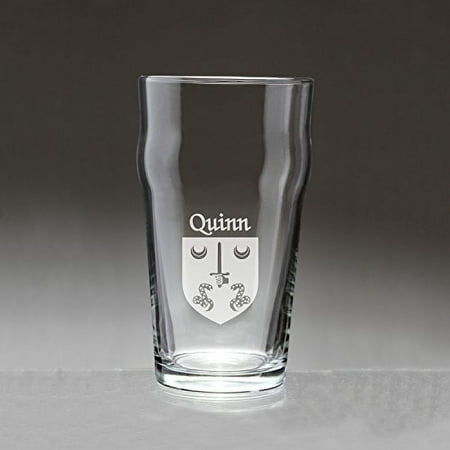 

Quinn Irish Coat of Arms Pub Glasses - Set of 4 (Sand Etched)