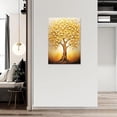 thumbnail image 3 of ZHONGYUTONG Abstract Big Tree Canvas Wall Art Golden Yellow Flowers Tree Oil Painting Prints Modern Plant Artwork Home Decor Ready to Hang (12.00" x 18.00"), 3 of 6