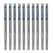 10 pairs of Non-slip Chopstick Heat-resistant Chopstick Stainless Steel Chopsticks