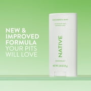 Native Deodorant, Aluminum Free, Cucumber & Mint, for Women and Men, 2.65 oz