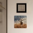 thumbnail image 3 of 16 Inch Wall Clock Battery Operated Square Clock Decorative for Office, Kitchen, Outdoor, Living Room，A Beautiful Deer Graceful Design, 3 of 4