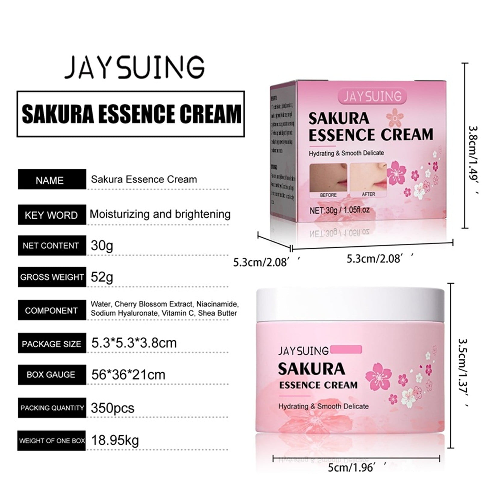 Banzch 3-In-1 Tone Up Cream -Whitening, Japan Essence Cream