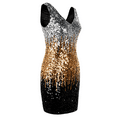 thumbnail image 5 of PrettyGuide Women's Sequin Cocktail Dress V Neck Bodycon Glitter Party Dress, 5 of 8