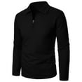 thumbnail image 3 of Jalioing Half Zip Golf Shirt for Men Classic Casual Long Sleeve Collared Shirt Dressy Fashion Texture Tops, 3 of 4