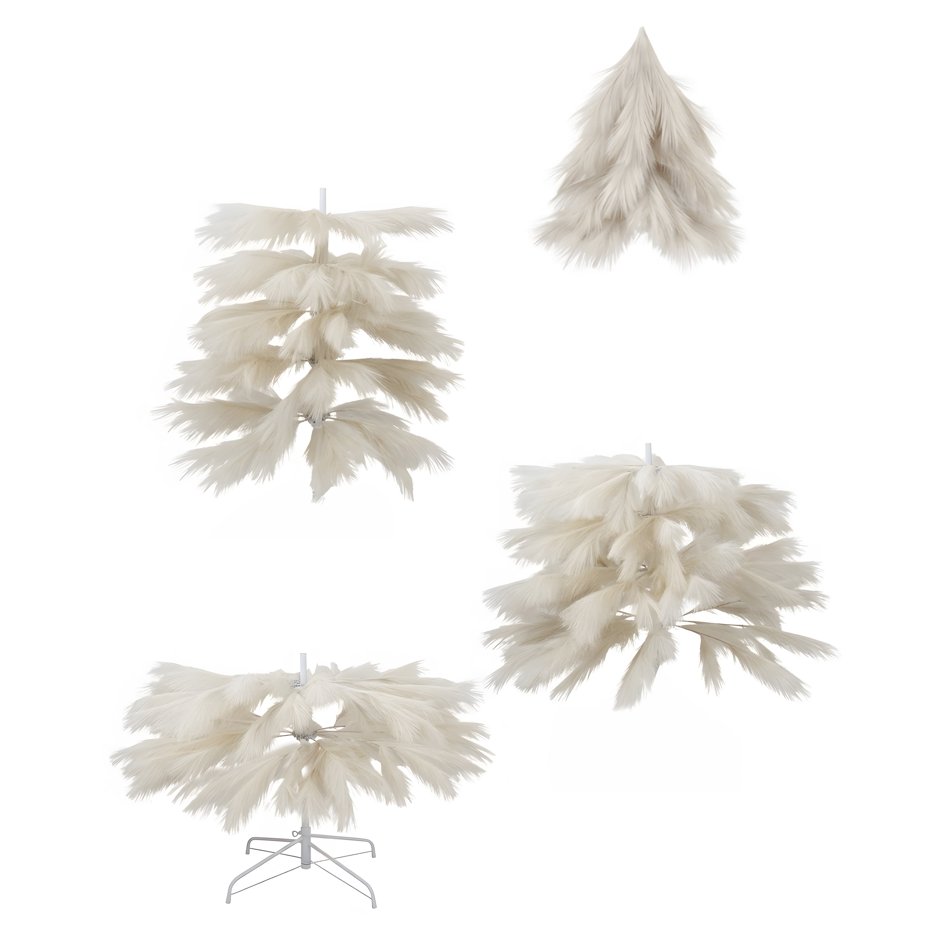 7.5FT Artificial Pampas Christmas Tree with Realistic Design for Indoor Use