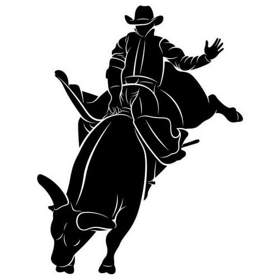 SS11202 Western Yellowstone Bullrider Silhouette Cardboard Cutout Standee Standup