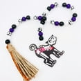 thumbnail image 3 of Halloween Wood Bead Garland with Tassels Farmhouse Beads Rustic Wood Beads Wall Hanging Ornament Fall String for Home Decor, 3 of 6