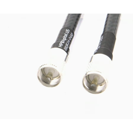 times microwave lmr-400 coaxial cable ham or cb radio antenna coax uhf vhf hf with uhf male pl-259 connectors (10