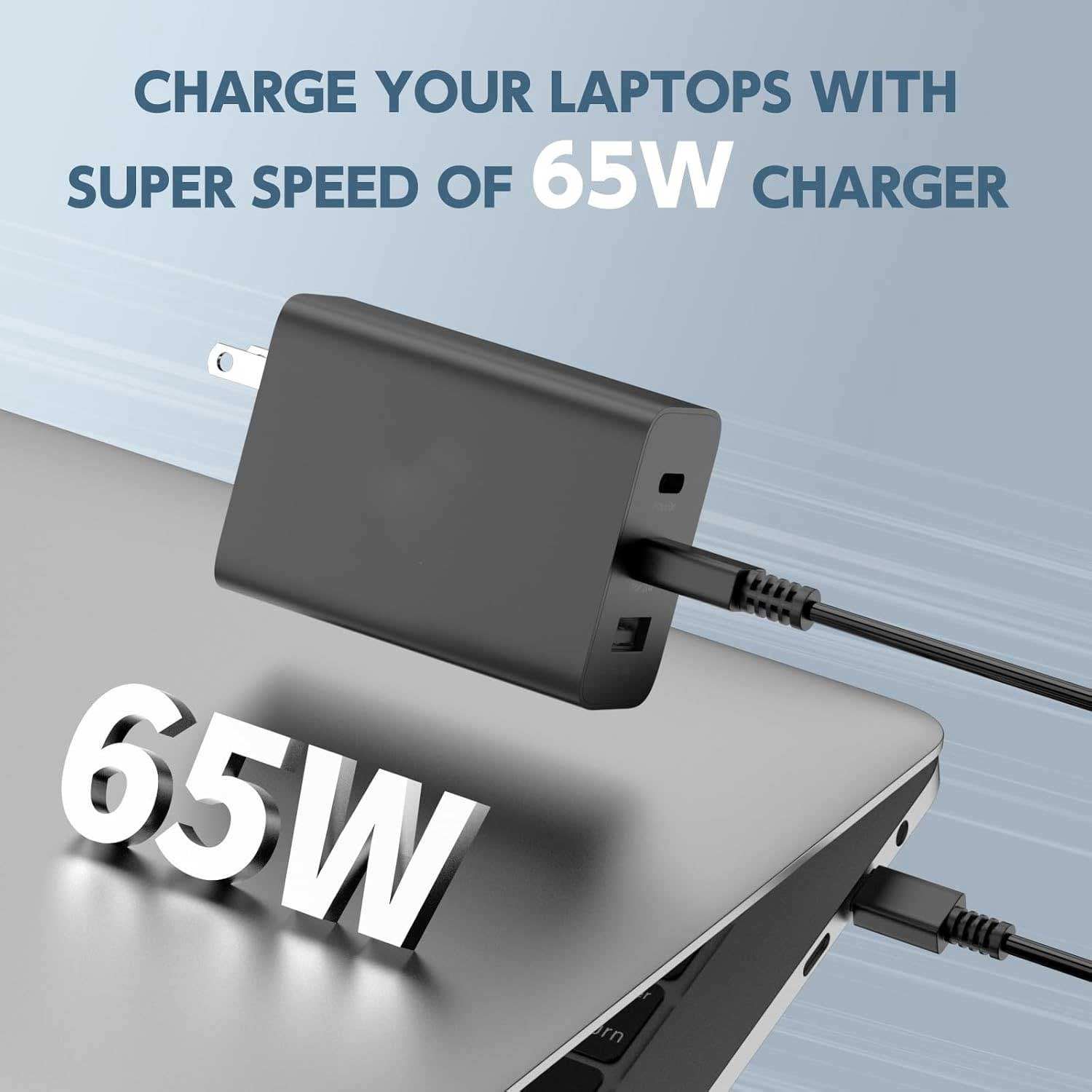 65W Fast Home Wall Charger Compatible With Google Pixel 4a/5a/6a/7a/8a/9a/10a - PD USB-C 6ft Long Cable Type-C Power Cord QC3.0 Adapter 3-Port