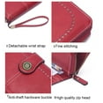 thumbnail image 3 of Cartera de Mujer Sonducket de cuero PU Gran Capacidad Plegable Tarjetero Gris, 3 of 6