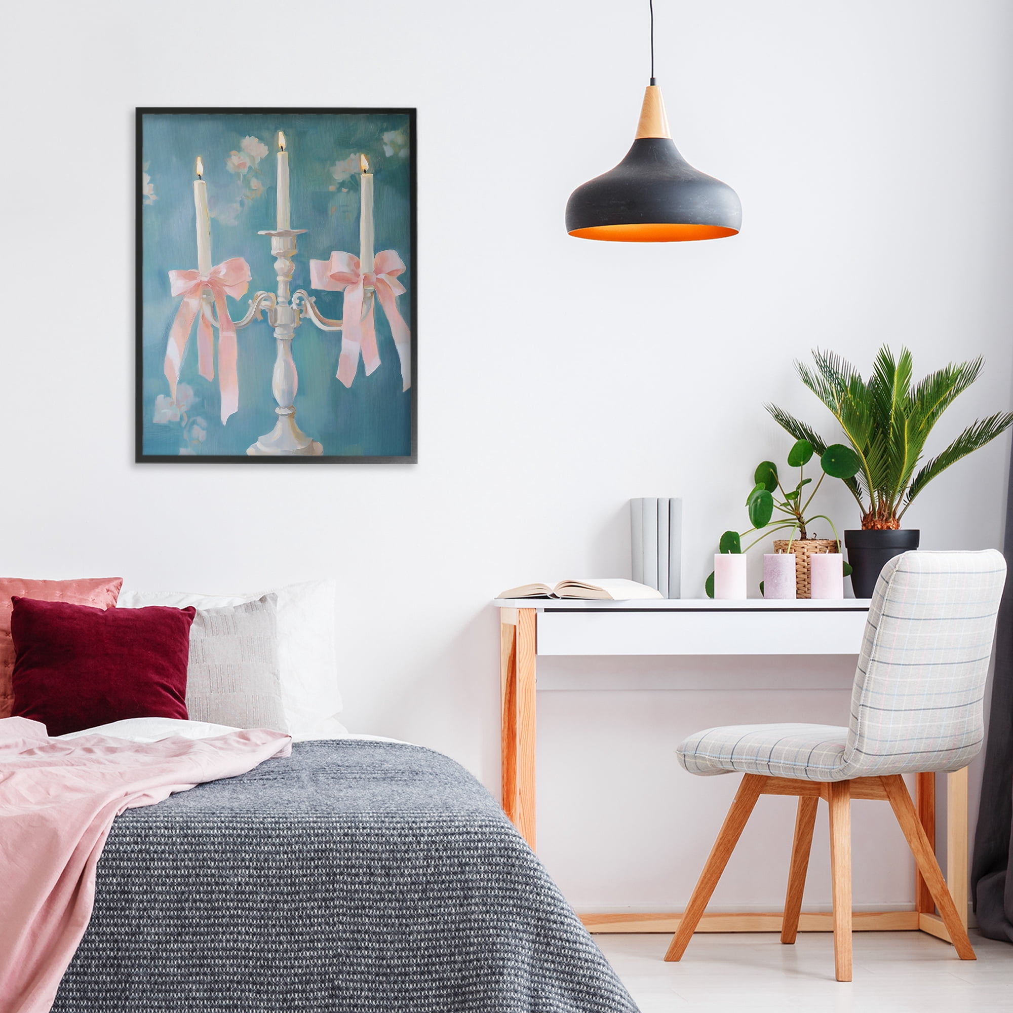 Stupell Industries Elegant Coquette Candelabra Black Framed Giclee Art, design by The Prints Vibe