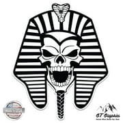 Pharaoh Skull - 3" Vinyl Sticker - For Car Laptop I-Pad Phone Helmet Hard Hat - Waterproof Decal