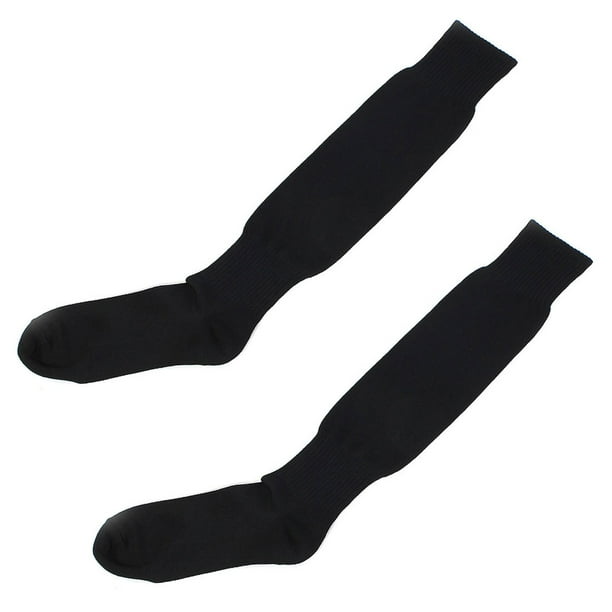 Hombres Deporte Rugby Hockey Baloncesto Béisbol Fútbol Calcetines Largos Par Negro Una Talla