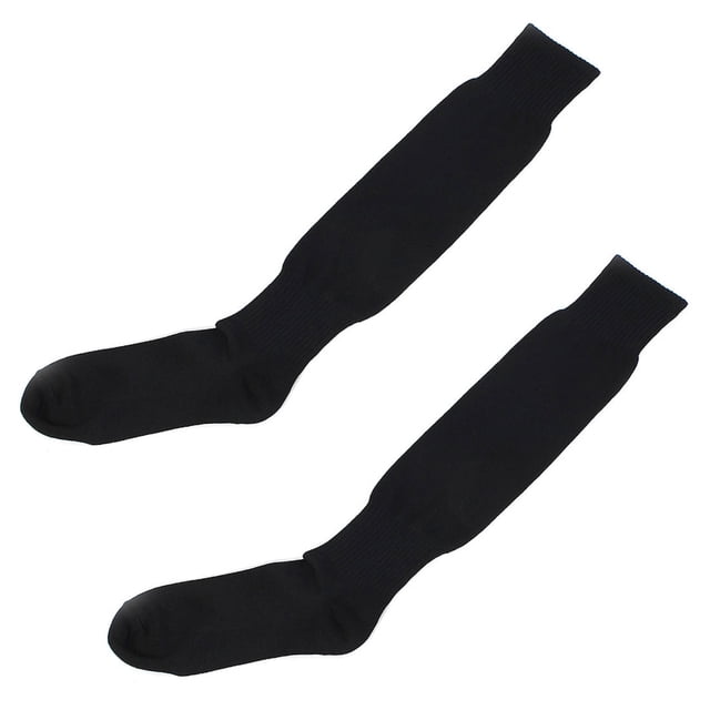 Hombres Deporte Rugby Hockey Baloncesto Béisbol Fútbol Calcetines Largos Par Negro Una Talla