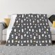 thumbnail image 1 of Fotbe Lovely Penguin Manta de Franela con Estampado, Manta Ultrasuave para Cama, Sofá, Auto, Hipoalergénica y Antibolitas-80"x60", 1 of 6