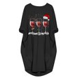 thumbnail image 2 of Lanhui Long Sleeve Dress For Women O-Neck Christmas Print Dress Casual Dress, 2 of 3