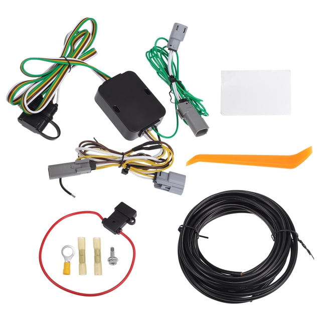 1 Juego de Kit de Arnes de Cableado de Remolque de 4 Pines para Chrysler Pacifica 2017-2018 Plástico Negro