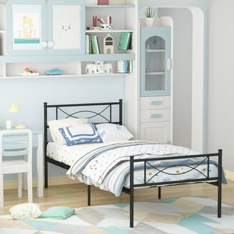 Novogratz Bright Pop Twin Metal Bed, Off White - Walmart.com