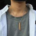thumbnail image 2 of Pendentif ID Barre Verticale en Acier Inoxydable pour Hommes Femme Haute Poli, 2 of 5