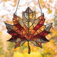 thumbnail image 4 of Stained Glass Maple Leaf Suncatcher, Acrylic Fall Maple Leaf Hanging Ornament, Autumn Window Pendant, Harvest Season Wall Decor, Thanksgiving Art Decoration, Seasonal Indoor Hanging Accessory, 4 of 5