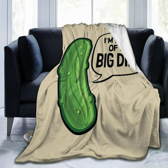 Couverture Big Dill Pickle Multi-Tailles Super Douce en Flanelle Super Douce Chaude Confortable