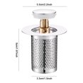 thumbnail image 2 of 1/2 Uds colador de fregadero escurridor de lavabo de baño de acero inoxidable para fregadero de cocina, 2 of 7