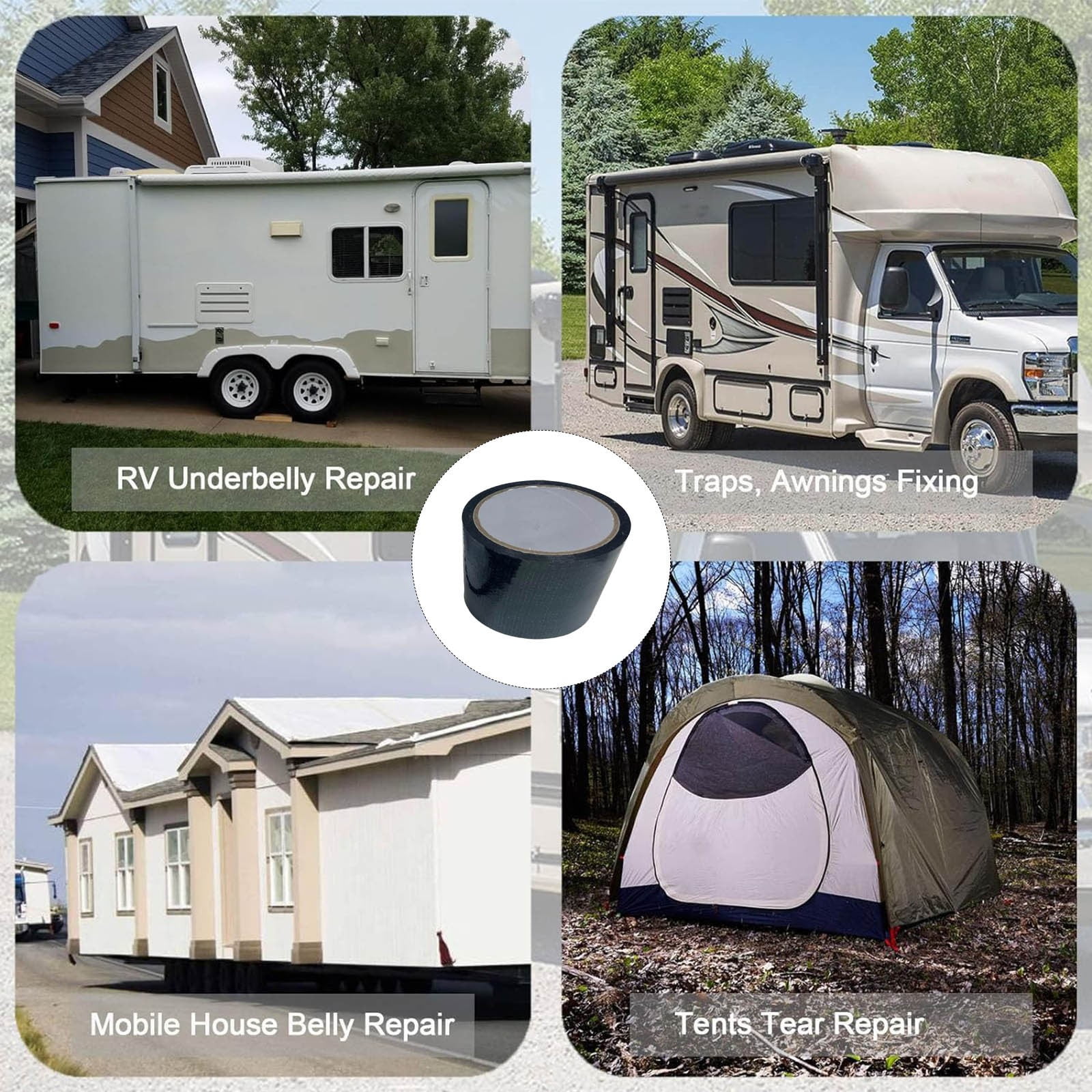RV Underbelly Repair Tape - 8x100ft Waterproof Butyl Tape For Camper & Trailer Belly Repair