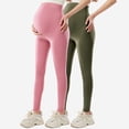 thumbnail image 2 of AINIYS Women's Maternity High Waisted Leggings Soft Stretch Tummy Support Pants for Daily Wear Yoga Errands Yellow S, 2 of 7