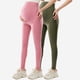 thumbnail image 2 of Amzcrzy 2PC Leggings premamá color liso por encima de la barriga clásicos largo completo cómodos suaves yoga ejercicio informal S-XL Amarillo, 2 of 6
