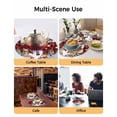 thumbnail image 2 of 15 Inch Round Placemats Set of 4, Christmas Non Slip Heat Insulation PP Table Mats, Snowman Poinsettia Pine Tree Red Black Plaid Washable Place Mats for Kitchen Dining Party Table Decor, 2 of 7