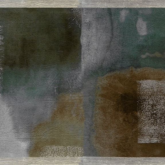 Dundee Deco's Peel and Stick Wallpaper Border - Abstract Grey Brown Brush Strokes Wall Border Retro Design, 15 ft x 7 in, Self Adhesive